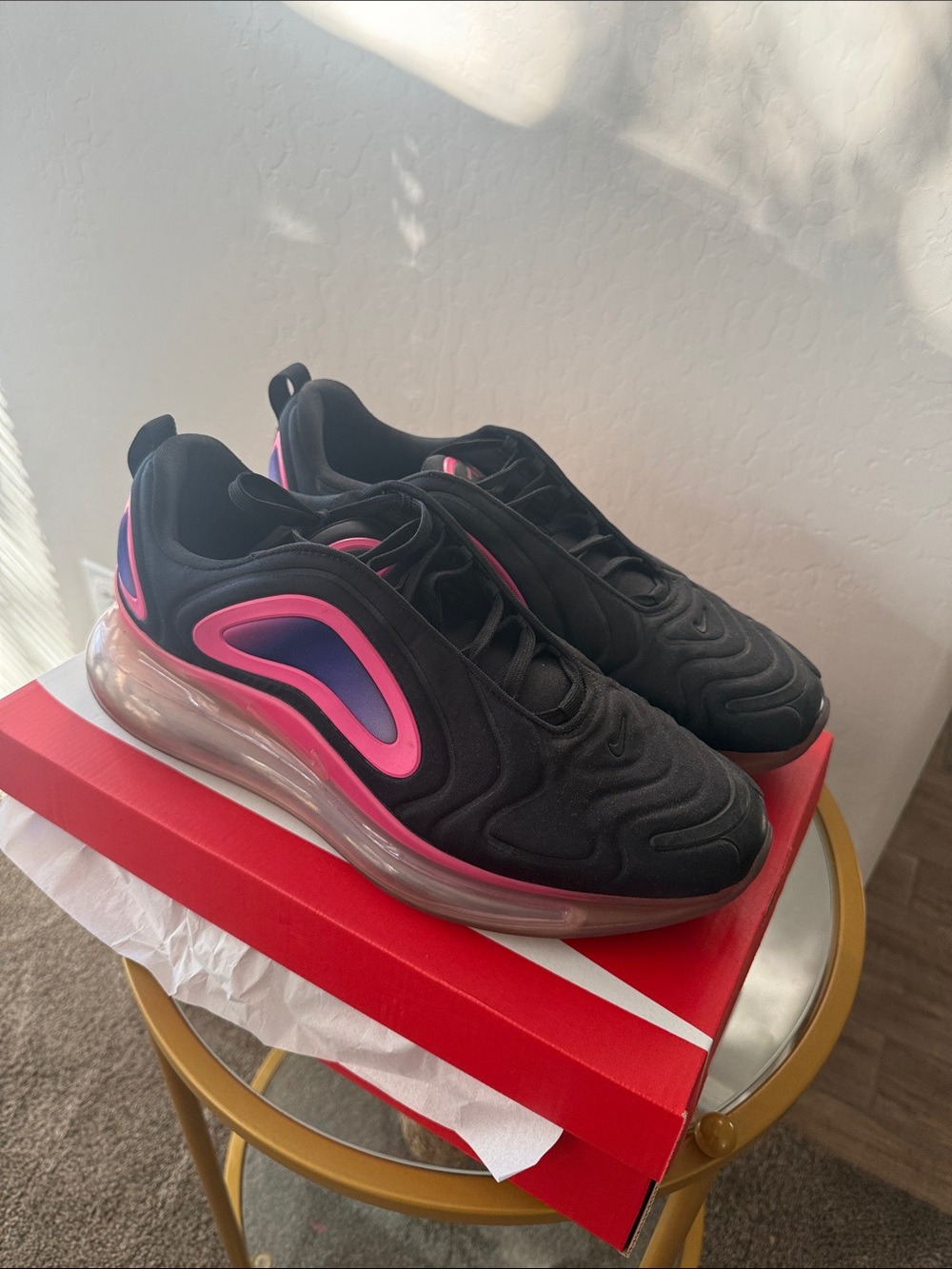 Black with Pink & Purple Accents Nike Airmax 💕🖤💜